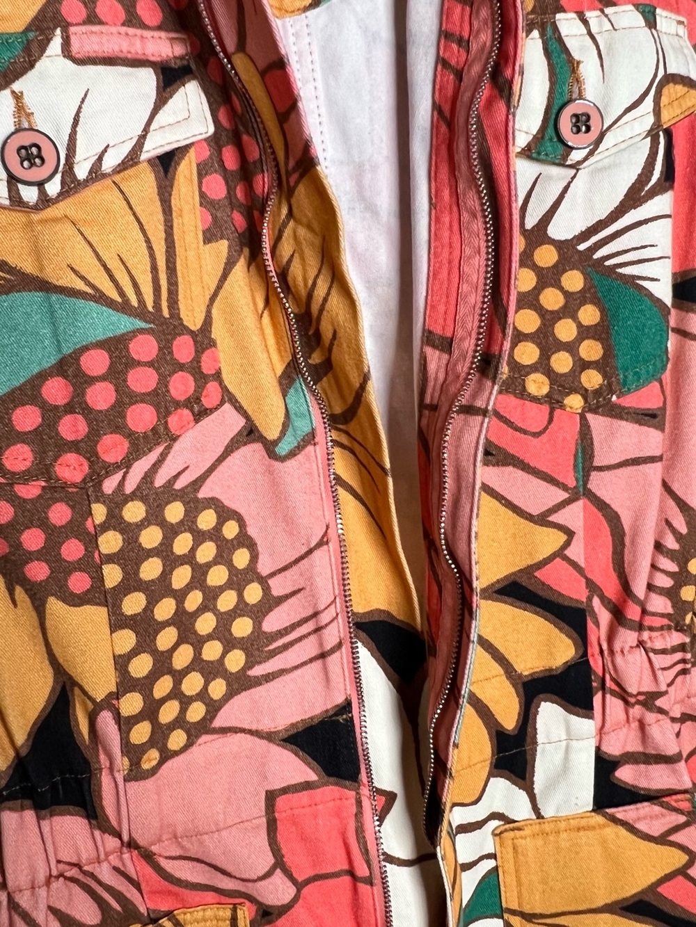Farm Rio Sun flower Jumpsuit in Coral & Yellow - Picture 6 of 9